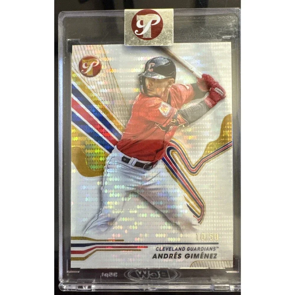2024 Topps Pristine Andres Gimenez Pristine Gold Refractor Encased 10/50